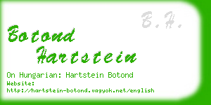 botond hartstein business card